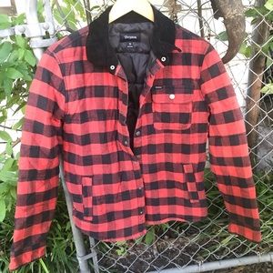Brixton Plaid Lined Coat